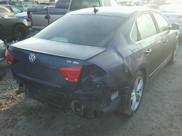 1VWCN7A39DC044726 - 2013 VOLKSWAGEN PASSAT SEL BLUE photo 4
