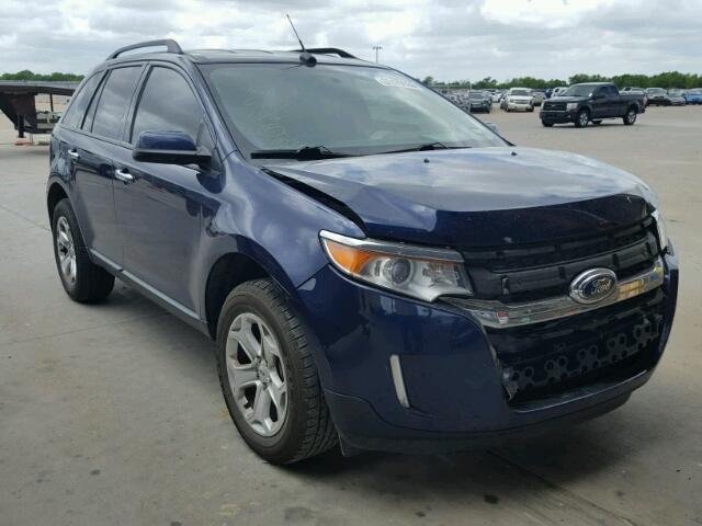 2FMDK3JC2BBB51196 - 2011 FORD EDGE SEL BLUE photo 1