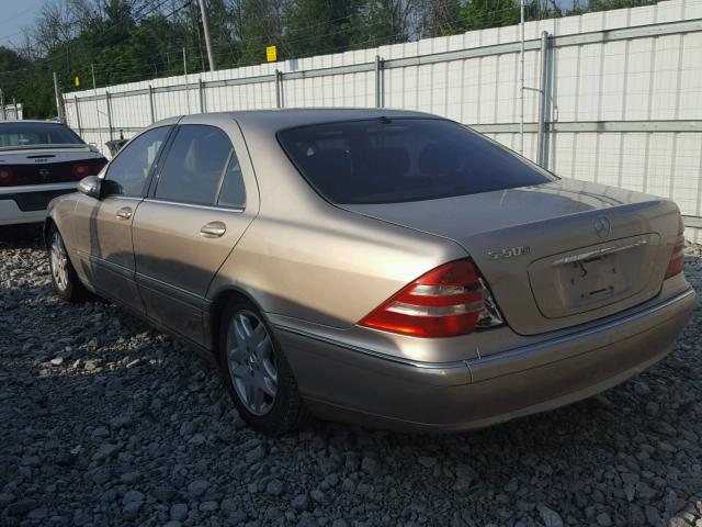 WDBNG75J93A364040 - 2003 MERCEDES-BENZ S 500 GOLD photo 3