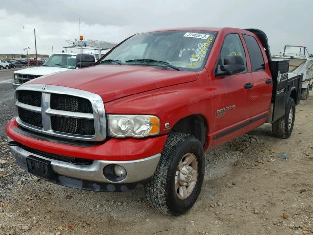 3D7KS28CX5G863474 - 2005 DODGE RAM 2500 S RED photo 2