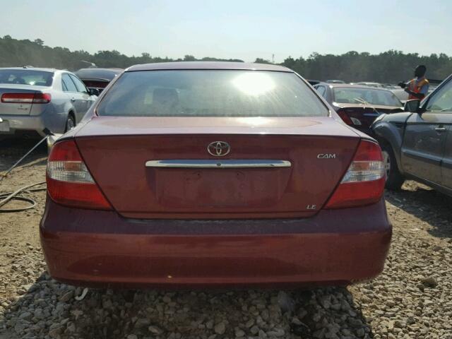 4T1BE32K12U012059 - 2002 TOYOTA CAMRY LE BURGUNDY photo 9