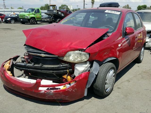 KL1TD56646B669175 - 2006 CHEVROLET AVEO BASE Kırmızı fotoğraf 2