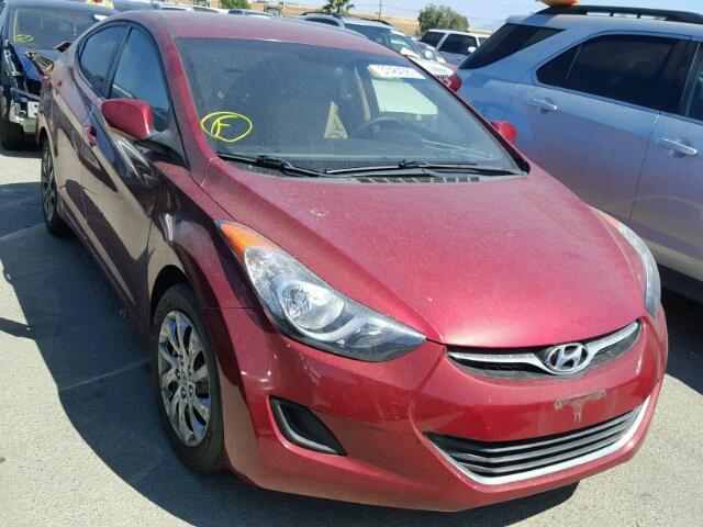 5NPDH4AE8DH186360 - 2013 HYUNDAI ELANTRA RED photo 1