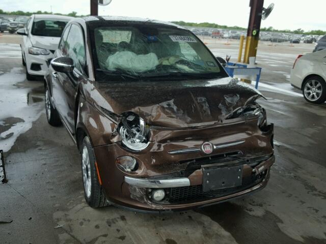 3C3CFFCR0DT686384 - 2013 FIAT 500 LOUNGE BROWN photo 1