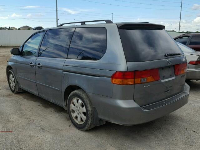 2HKRL18622H507971 - 2002 HONDA ODYSSEY EX GRAY photo 3