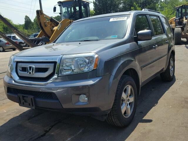 5FNYF3H73BB048763 - 2011 HONDA PILOT EXLN BLUE photo 2