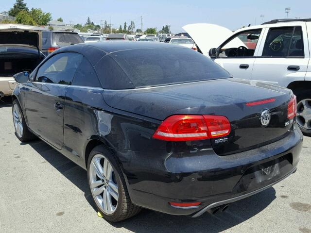 WVWFW7AH7CV002714 - 2012 VOLKSWAGEN EOS LUX BLACK photo 3