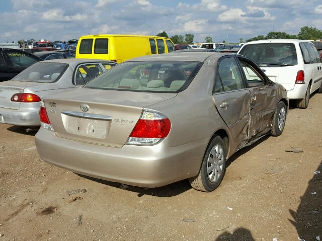 4T1BE32K55U046543 - 2005 TOYOTA CAMRY LE/X TAN photo 4