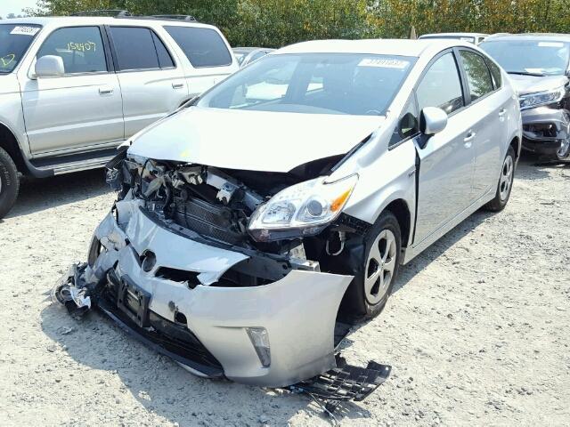 JTDKN3DU6C5518078 - 2012 TOYOTA PRIUS SILVER photo 2