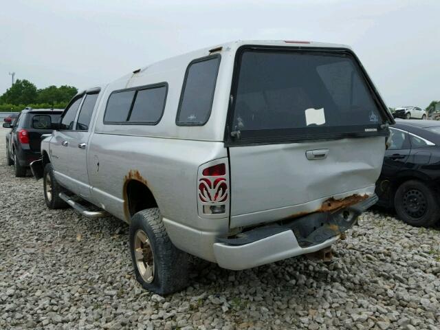 3D7KS28C65G801327 - 2005 DODGE RAM 2500 S SILVER photo 3