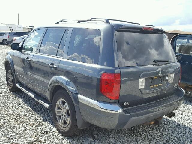 2HKYF18794H522613 - 2004 HONDA PILOT EXL GRAY photo 3