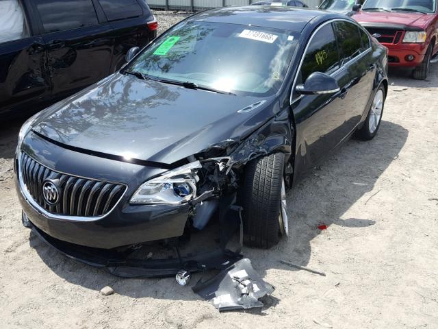 2G4GK5EX0E9261164 - 2014 BUICK REGAL GRAY photo 2