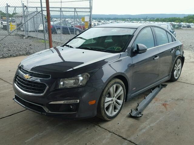 1G1PG5SB7F7205622 - 2015 CHEVROLET CRUZE LTZ CHARCOAL photo 2