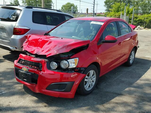 1G1JC5SH0D4202534 - 2013 CHEVROLET SONIC LT RED photo 2