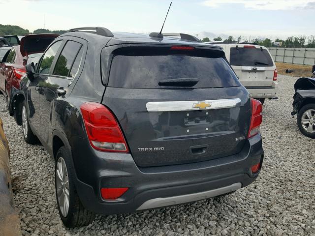 3GNCJRSB0HL237655 - 2017 CHEVROLET TRAX PREMI GRAY photo 3