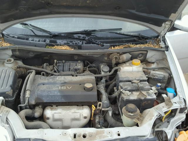 KL1TD66687B733855 - 2007 CHEVROLET AVEO BASE Argent photo 7