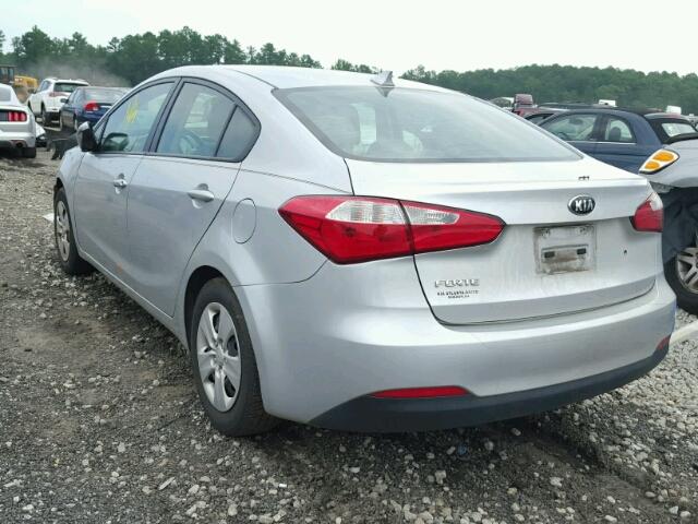 KNAFK4A64F5393380 - 2015 KIA FORTE LX SILVER photo 3