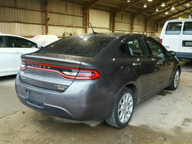 1C3CDFCB6ED907549 - 2014 DODGE DART LIMIT GRAY photo 4