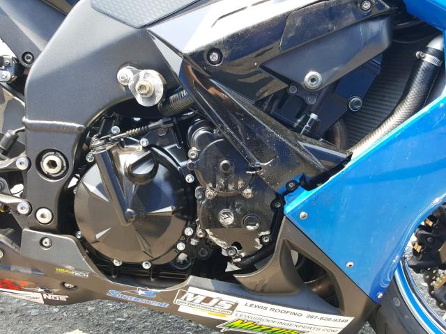 JKAZXCE138A005506 - 2008 KAWASAKI ZX1000 E BLUE photo 7