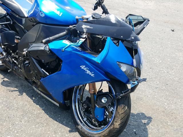 JKAZXCE138A005506 - 2008 KAWASAKI ZX1000 E BLUE photo 9