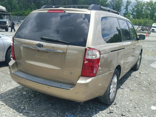 KNDMB233866054181 - 2006 KIA SEDONA EX TAN photo 4