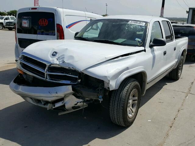 1D7HL48N23S151552 - 2003 DODGE DAKOTA QUA WHITE photo 2