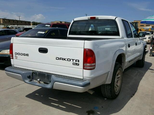 1D7HL48N23S151552 - 2003 DODGE DAKOTA QUA WHITE photo 4