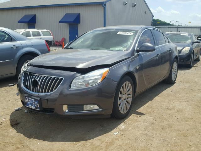 W04GP5EC3B1138133 - 2011 BUICK REGAL CXL GRAY photo 2