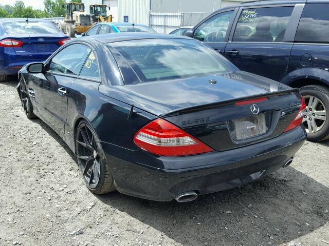 WDBSK71F28F136863 - 2008 MERCEDES-BENZ SL 550 BLACK photo 3