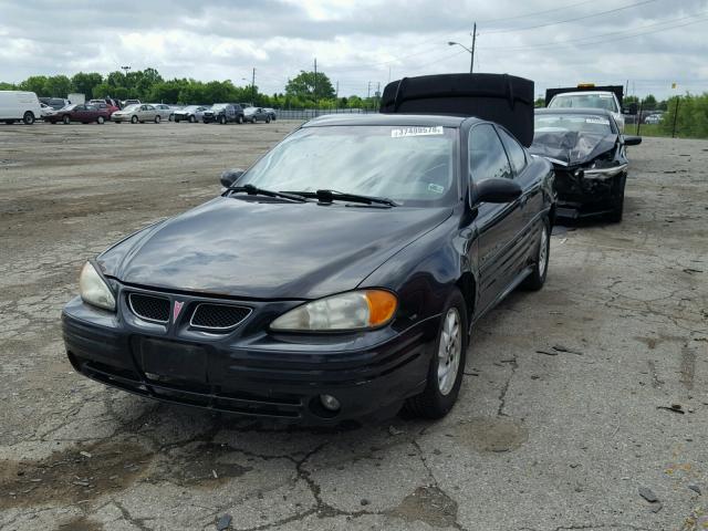 1G2NF12E52C107599 - 2002 PONTIAC GRAND AM S BLACK photo 2
