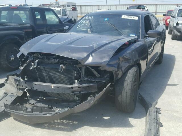 2C3CDXBG6EH191628 - 2014 DODGE CHARGER CHARCOAL photo 2