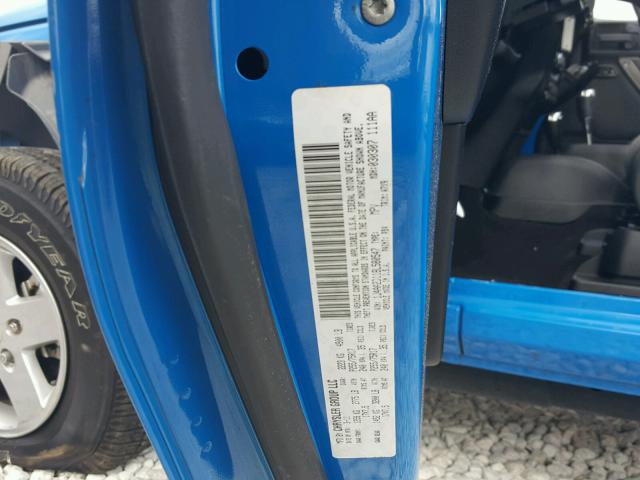 1J4AA2D11BL580547 - 2011 JEEP WRANGLER S BLUE photo 10