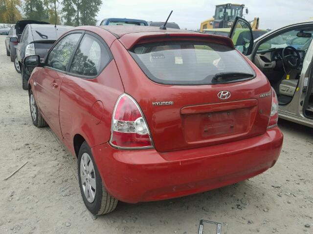 KMHCM3AC7AU164007 - 2010 HYUNDAI ACCENT RED photo 3