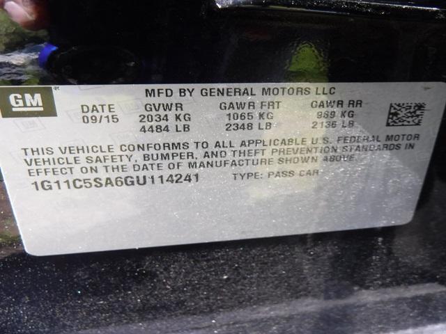 1G11C5SA6GU114241 - 2016 CHEVROLET MALIBU LIM შავი ფოტო 10