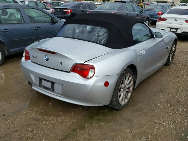 4USBU33577LW59797 - 2007 BMW Z4 3.0I SILVER photo 4