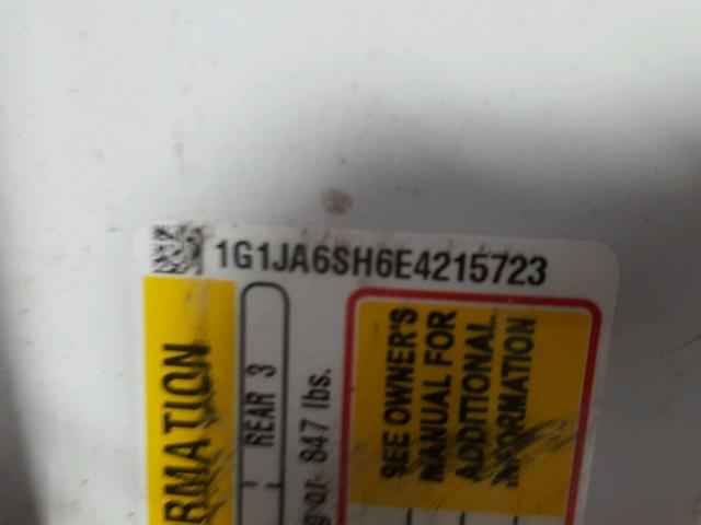 1G1JA6SH6E4215723 - 2014 CHEVROLET SONIC LS Ağ foto 10