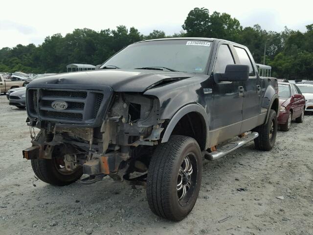 1FTPW04507KB10791 - 2007 FORD F150 BLACK photo 2