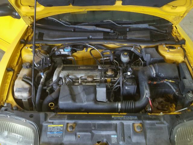 1G2JB12F027292236 - 2002 PONTIAC SUNFIRE SE YELLOW photo 7