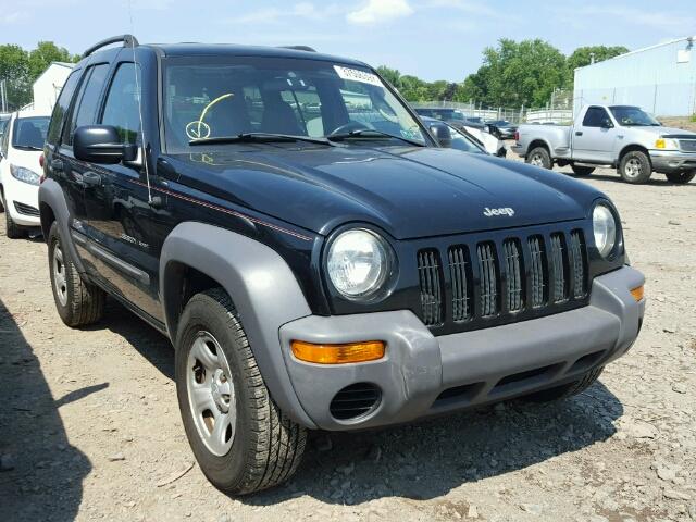 1J4GL48K43W731450 - 2003 JEEP LIBERTY SP BLACK photo 1