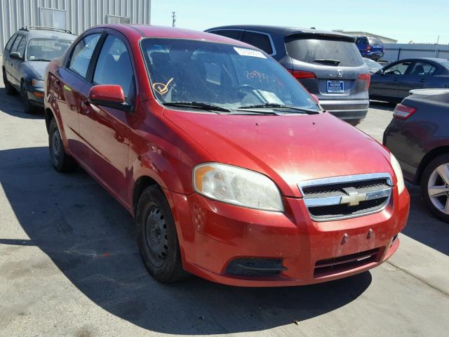 KL1TD5DE3AB066804 - 2010 CHEVROLET AVEO LS BURGUNDY photo 1