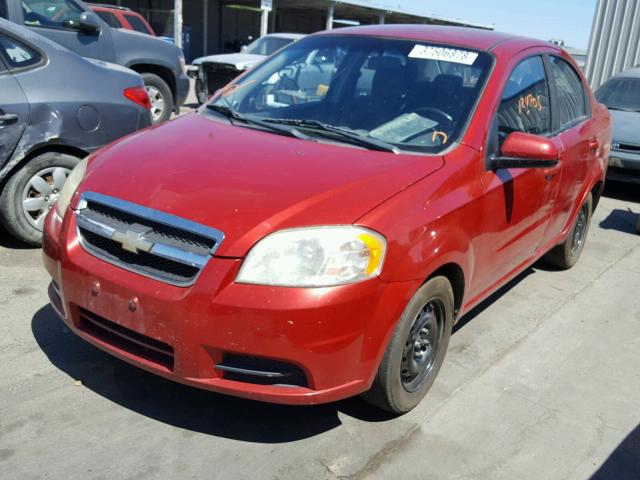 KL1TD5DE3AB066804 - 2010 CHEVROLET AVEO LS BURGUNDY photo 2