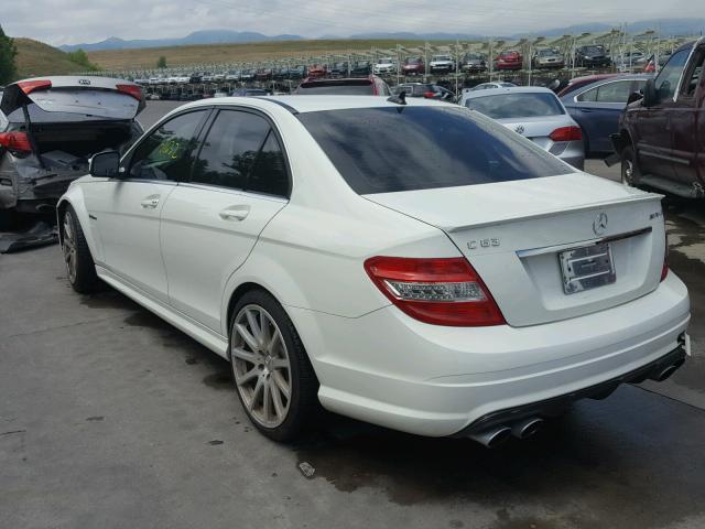 WDDGF77X99F227065 - 2009 MERCEDES-BENZ C 63 AMG WHITE photo 3