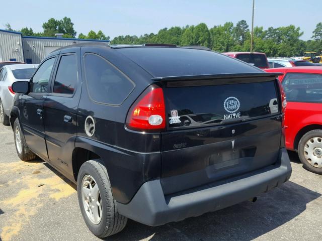 3G7DA03E55S527925 - 2005 PONTIAC AZTEK BLACK photo 3