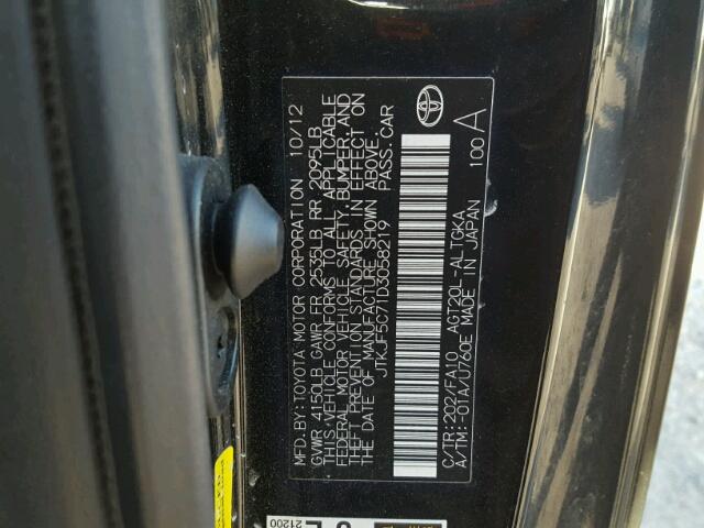 JTKJF5C71D3058219 - 2013 TOYOTA SCION TC 黑色 照片 10