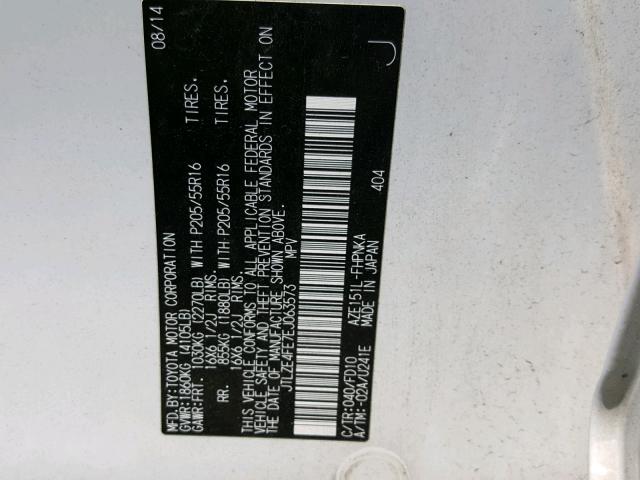 JTLZE4FE7EJ063573 - 2014 TOYOTA SCION XB Ağ foto 10