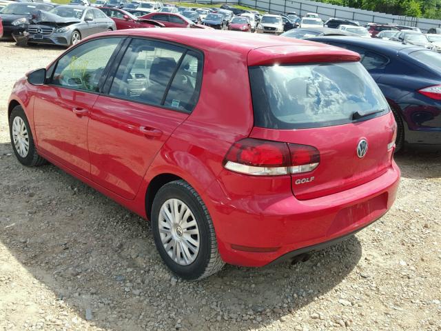 WVWDB7AJ1DW132036 - 2013 VOLKSWAGEN GOLF RED photo 3