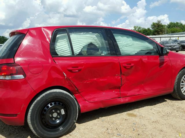 WVWDB7AJ1DW132036 - 2013 VOLKSWAGEN GOLF RED photo 9