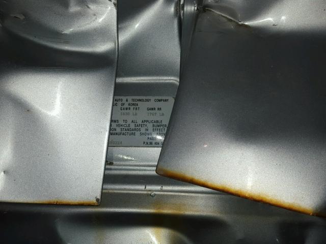 KL1TD66647B689224 - 2007 CHEVROLET AVEO BASE Արծաթագույն լուսանկար 10