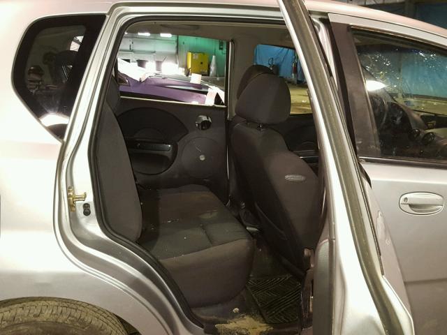 KL1TD66647B689224 - 2007 CHEVROLET AVEO BASE Արծաթագույն լուսանկար 6
