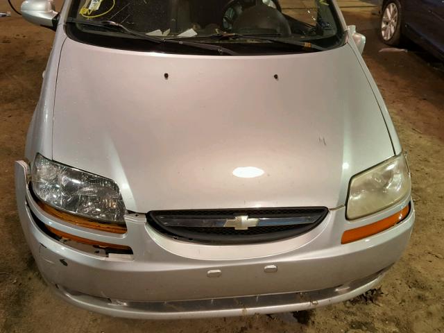 KL1TD66647B689224 - 2007 CHEVROLET AVEO BASE Արծաթագույն լուսանկար 7